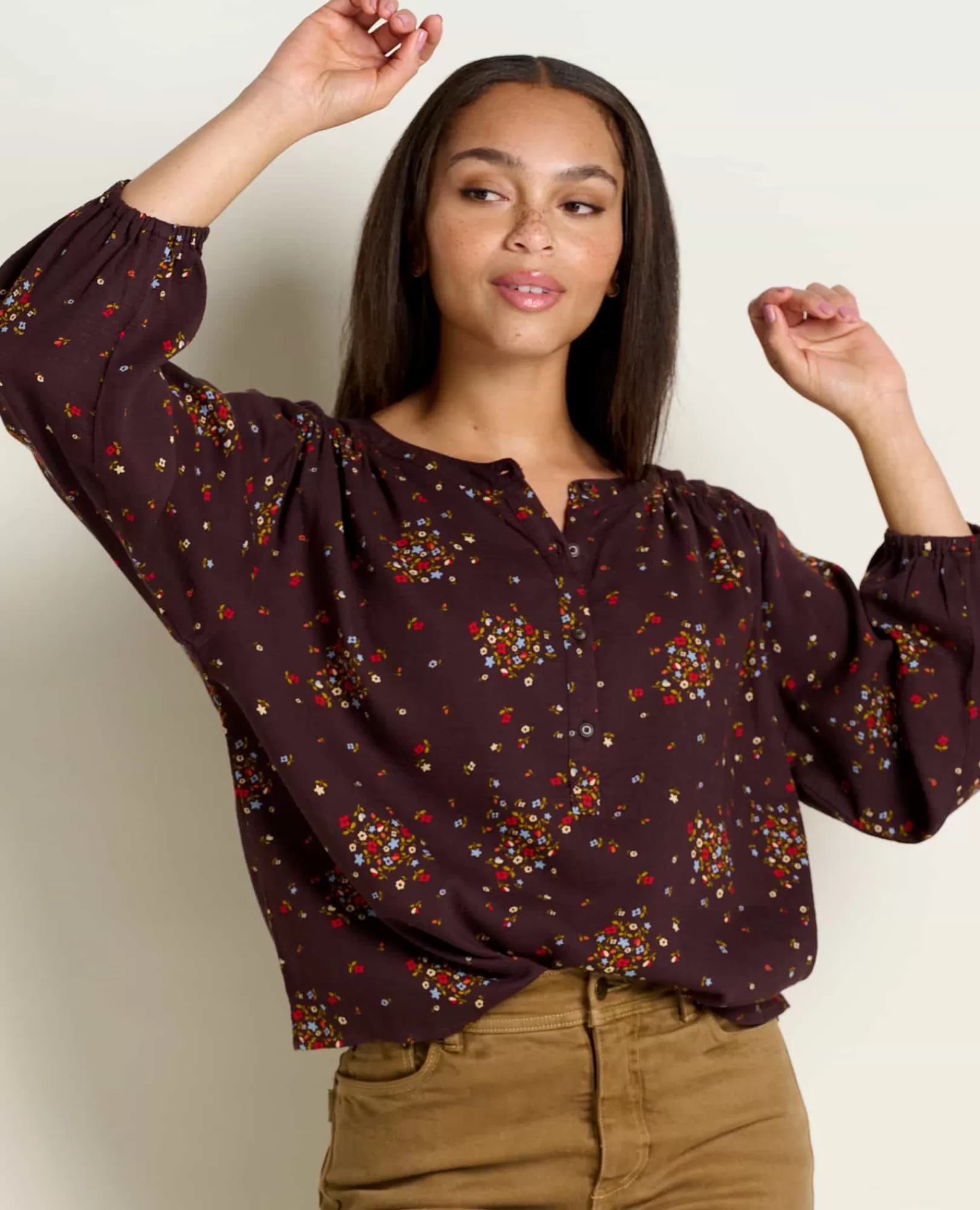 Discount Toad&Co Manzana Long Sleeve Peasant Top