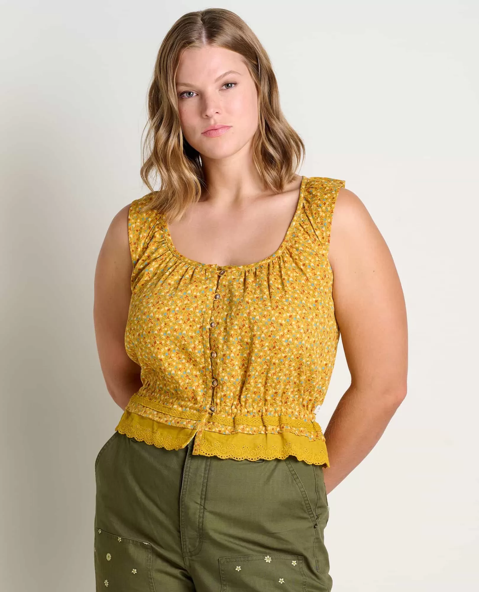 Online Toad&Co Manzana Ruffle Tank