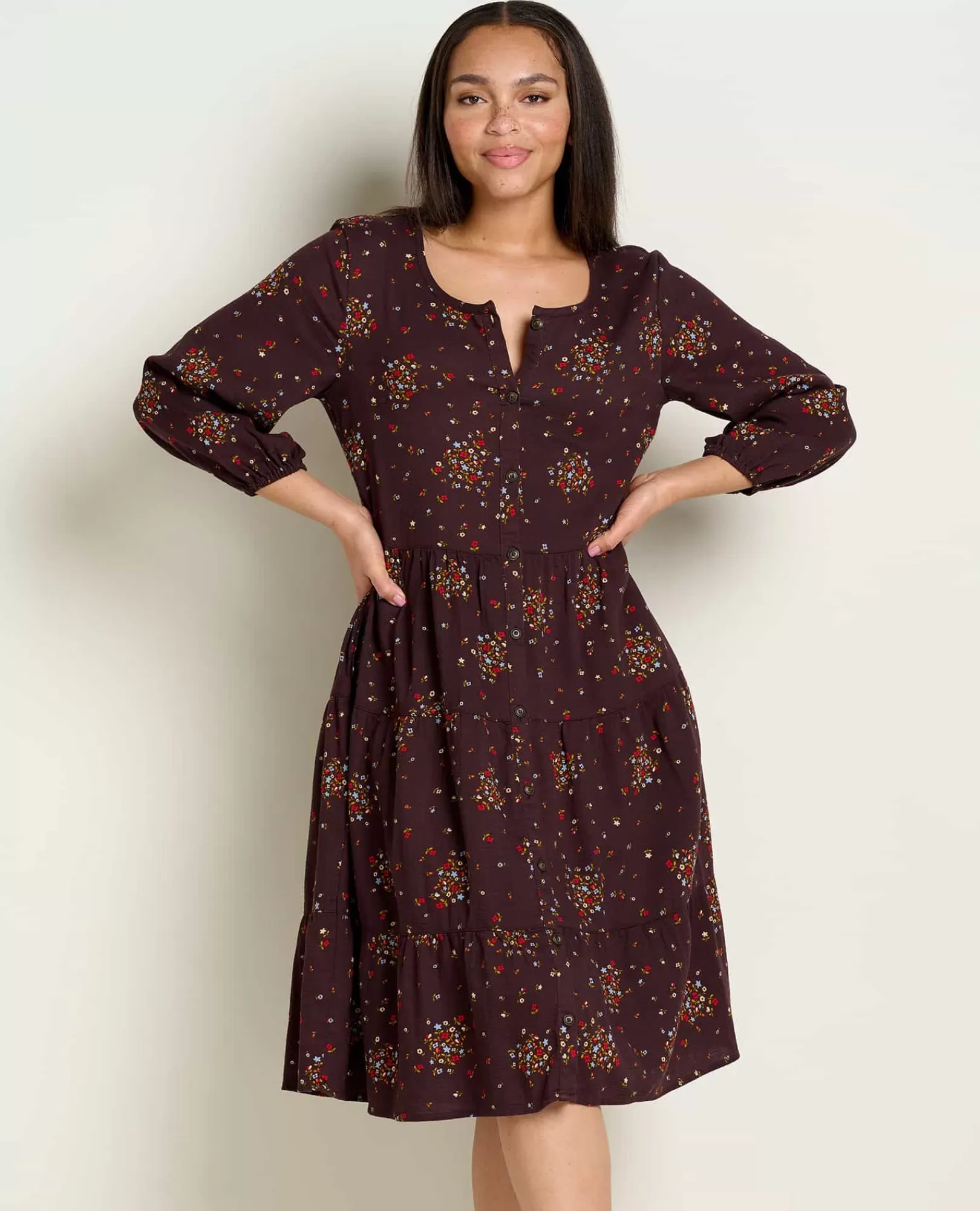 Flash Sale Toad&Co Manzana Tiered Long Sleeve Dress