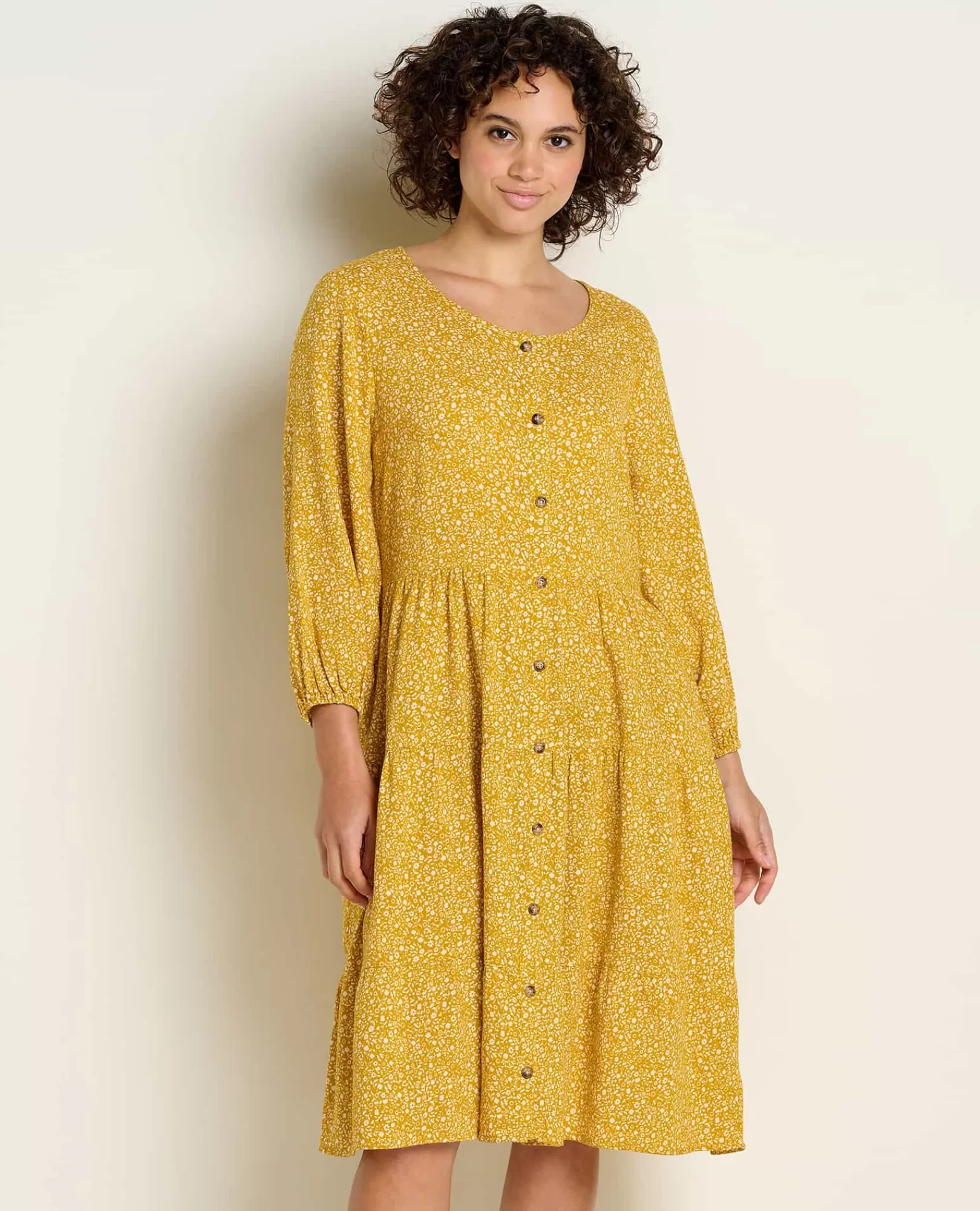 Hot Toad&Co Manzana Tiered Long Sleeve Dress