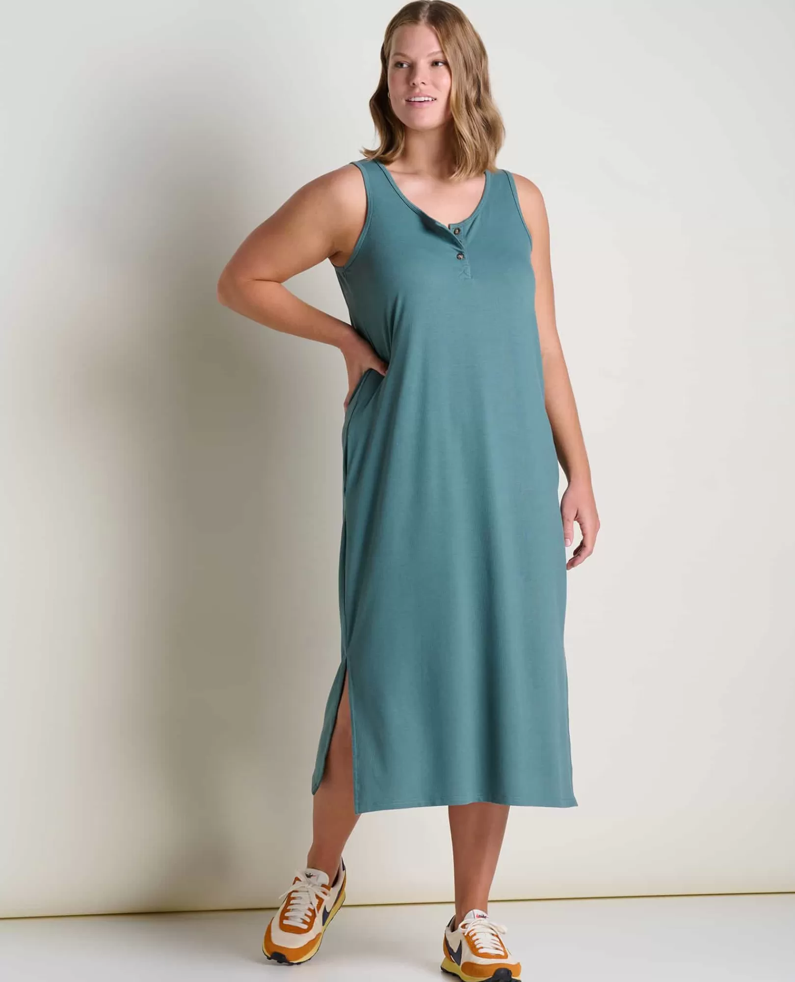 Fashion Toad&Co Piru Henley Midi Tank Dress